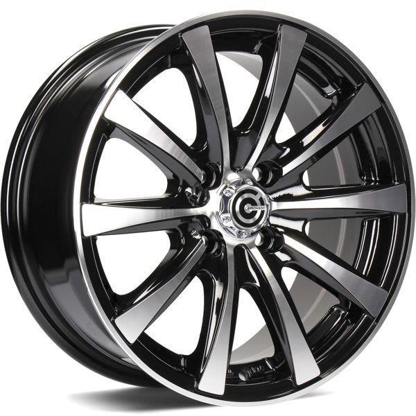 STATUSFÄLGAR RAVEN BLACK FRONT POLISHED 6.5x15 4/100-98 ET35 CB67.1