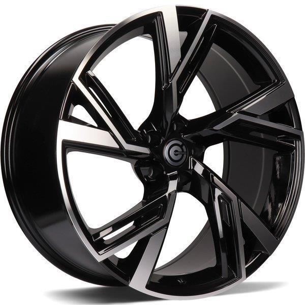 STATUSFÄLGAR RICH BLACK FRONT POLISHED 9.5x21 5/112 ET25 CB66.5