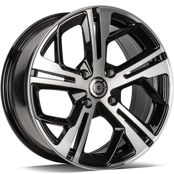 STATUSFÄLGAR ANGERS BLACK FRONT POLISHED 7x16 4/108 ET20 CB65.1