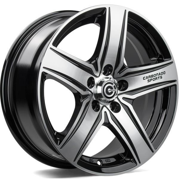 CARBONADO GTR SPORTS 1 BLACK FRONT POLISHED 7x16 5/118 ET40 CB71.1