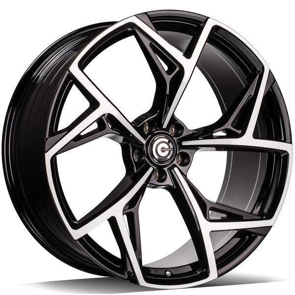 STATUSFÄLGAR BLASTER BLACK FRONT POLISHED 9.5x22 5/112 ET25 CB66.5