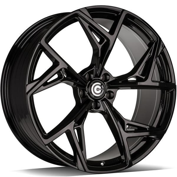 STATUSFÄLGAR BLASTER BLACK GLOSSY 8.5x19 5/112 ET35 CB66.5