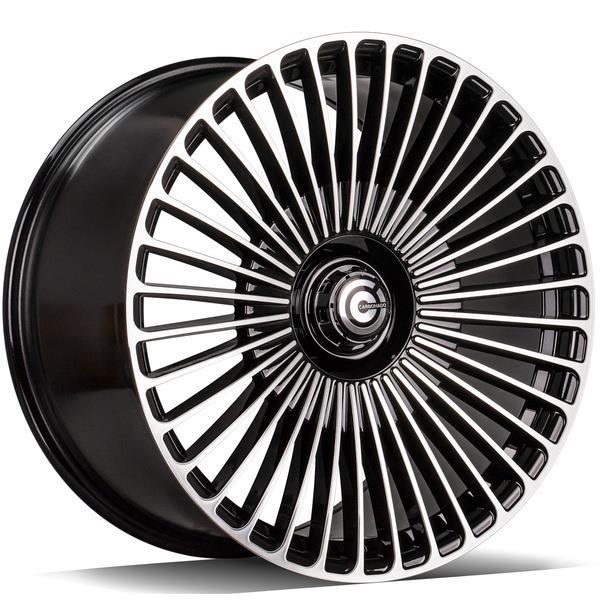 STATUSFÄLGAR HURRICANE BLACK FRONT POLISHED 10x21 5/112 ET50 CB66.6