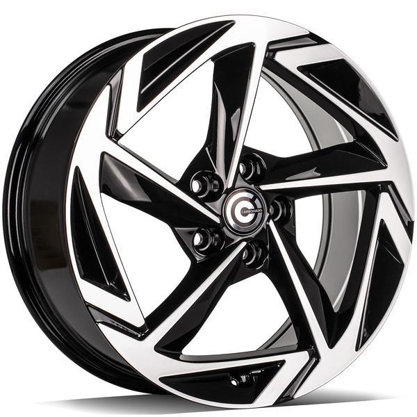 STATUSFÄLGAR IMAGINE BLACK FRONT POLISHED 7.5x18 5/114.3 ET45 CB73.1