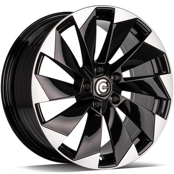 STATUSFÄLGAR MASK BLACK FRONT POLISHED 8x18 5/112 ET40 CB57.1