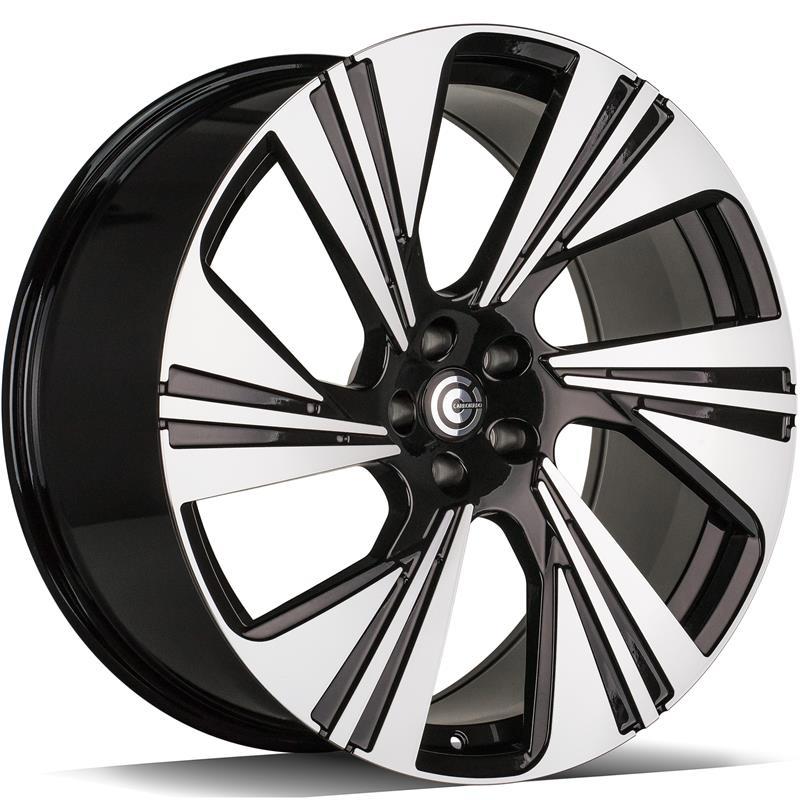 STATUSFÄLGAR IMPERIAL BLACK FRONT POLISHED 9.5x21 5/112 ET25 CB66.5