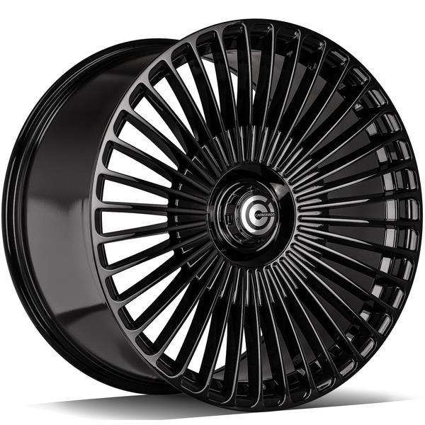 STATUSFÄLGAR HURRICANE BLACK GLOSSY 9.5x20 5/112 ET45 CB66.6