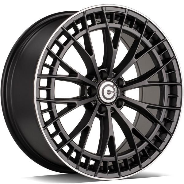 STATUSFÄLGAR UPSCALE MATT BLACK LIP POLISHED 8.5x20 5/112 ET35 CB66.6