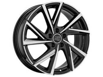 MSW 80-5 GLOSS BLACK FULL POLISHED 7x17 7/17 ET46 CB57.1
