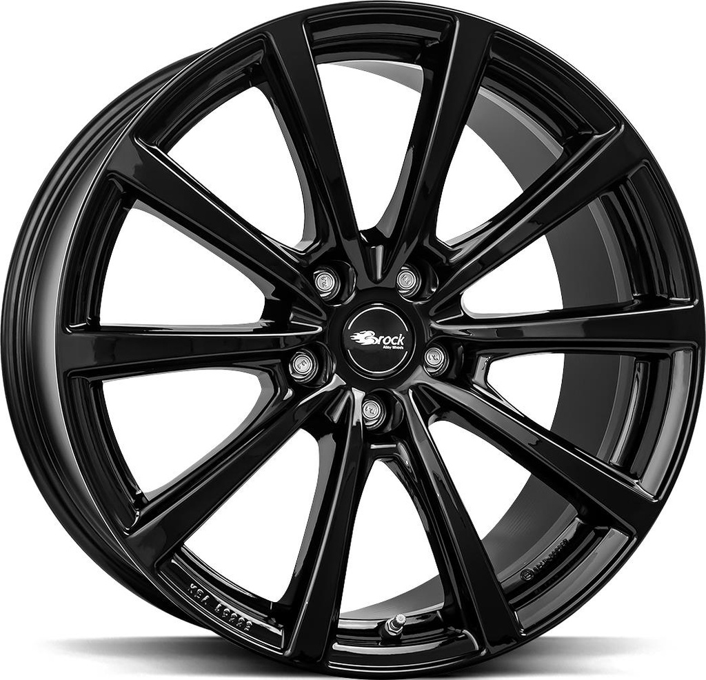 BROCK B32 SHINY BLACK 8.5x18 5/112 ET36 CB66.5