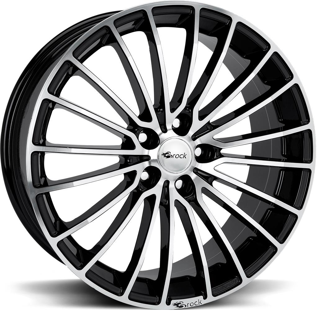 BROCK B24 BLACK FULL POLISH 8x18 5/114.3 ET48 CB72.6