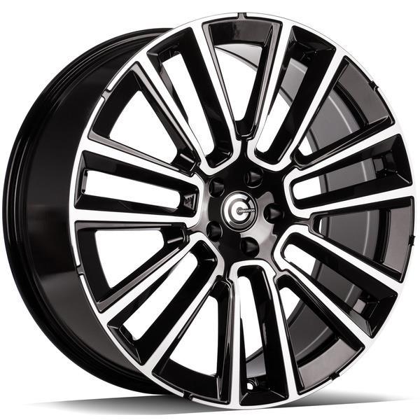 STATUSFÄLGAR KNOCKOUT BLACK FRONT POLISHED 9x21 5/108 ET38 CB67.1