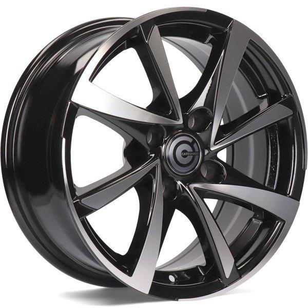 STATUSFÄLGAR MARSEILLE BLACK FRONT POLISHED 6.5x15 4/108 ET25 CB65.1
