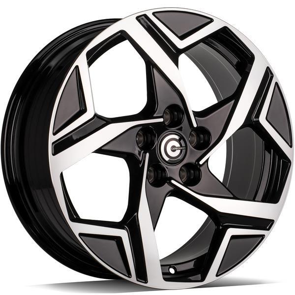 STATUSFÄLGAR WHISTLE BLACK FRONT POLISHED 7.5x18 5/114.3 ET40 CB73.1