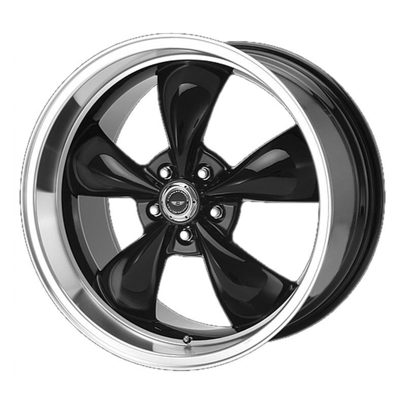 AMERICAN RACING AR105 GLOSS BLACK MACHINED LIP 7x17 5/114.3 ET0 CB72.6