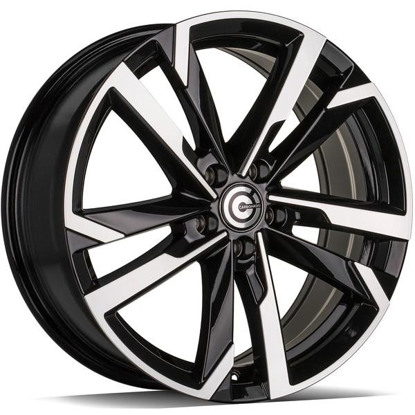 STATUSFÄLGAR COMBAT BLACK FRONT POLISHED 7x17 5/100 ET40 CB57.1