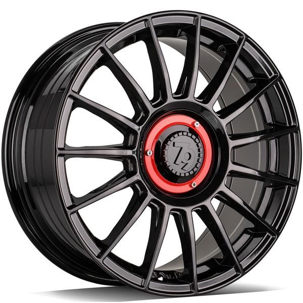 STATUSFÄLGAR SCF-2 BLACK GLOSSY 7.5x17 5/108-114.3 ET40 CB73.1