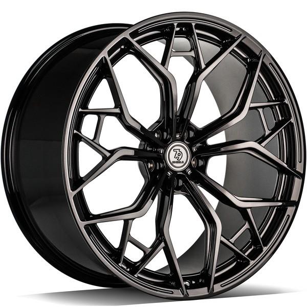 STATUSFÄLGAR MF.16 BLACK GLOSSY 10.5x21 5/112 ET40 CB66.6