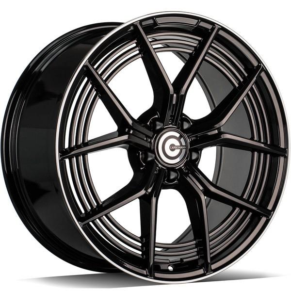 STATUSFÄLGAR PURE BLACK GLOSSY LIP POLISHED 8x19 5/112 ET35 CB66.6