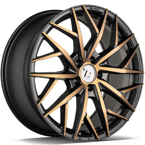 STATUSFÄLGAR SSF-1 BLACK GLOSSY GOLD FRONT 8.5x19 5/112 ET30 CB66.6