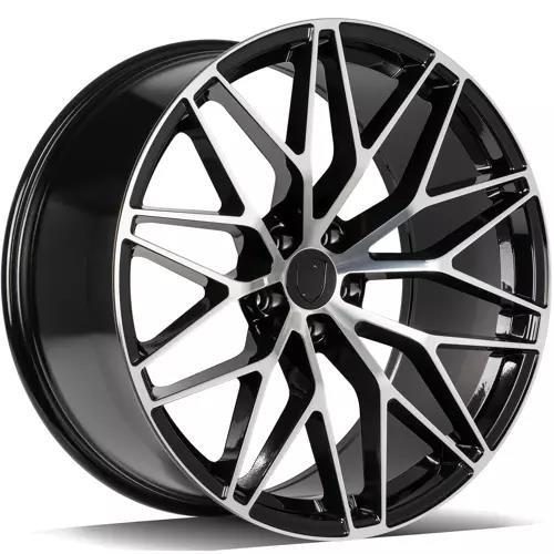 STATUSFÄLGAR GLORY BLACK FRONT POLISHED 11.5x22 5/130 ET61 CB71.6