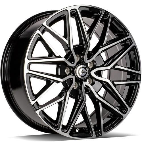 STATUSFÄLGAR IDAHO BLACK FRONT POLISHED 8x18 5/160 ET50 CB65.1