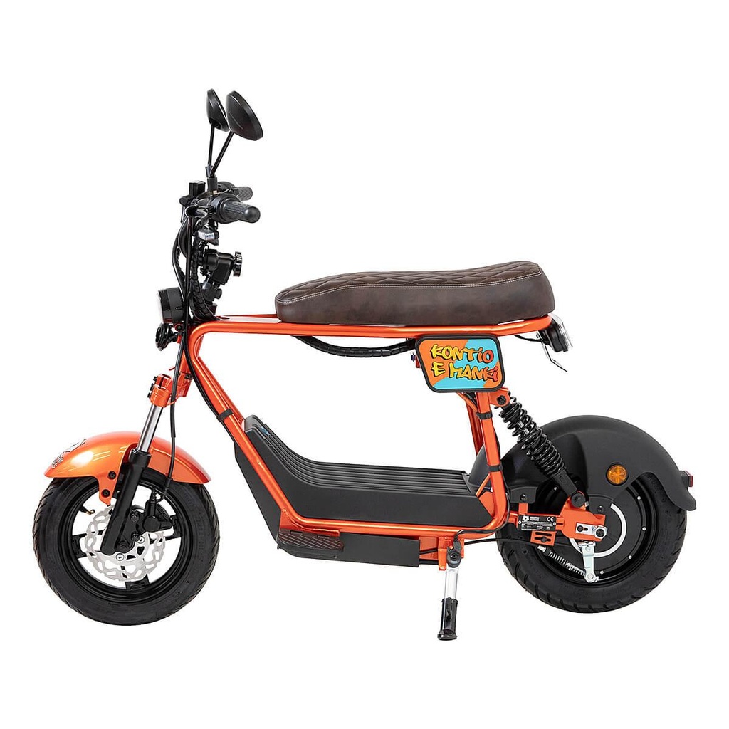 Kontio Motors e Manki Orange ruskealla istuimella
