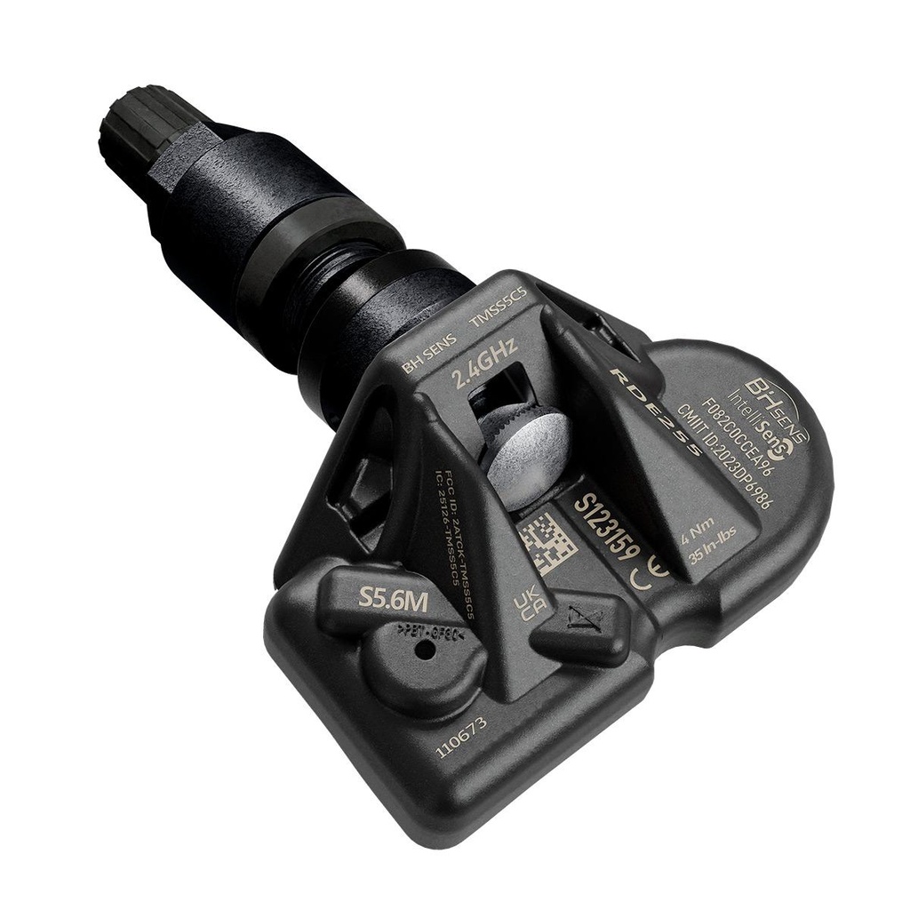 BH Sens Intellisens TPMS-rengaspaineanturi TESLA Bluetooth, musta venttiili
