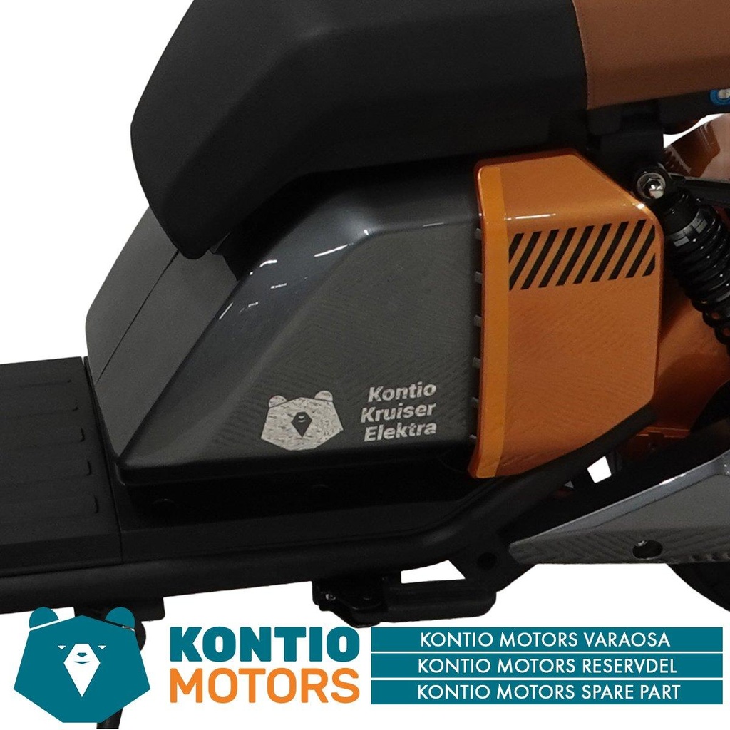 Kontio Motors Kruiser Elektra/ Forte: Istuimen alapuoleinen kate vasen, oranssi grafiitti