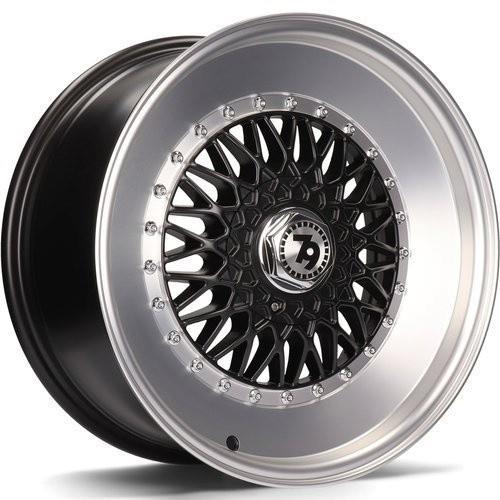 STATUSFÄLGAR SV-F MATT BLACK LIP POLISHED 7x16 4/100-114.3 ET35 CB67.1