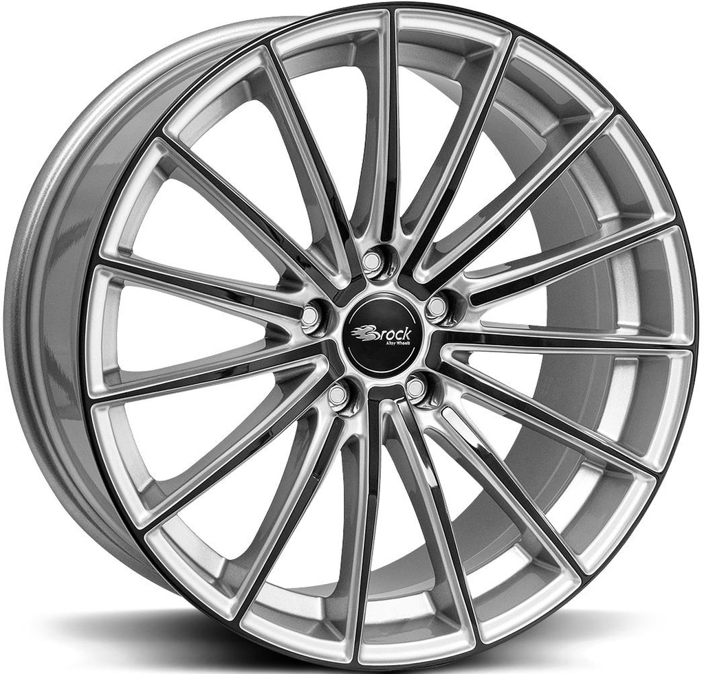 BROCK B36 CRYSTAL SILV BLACK 8.5x19 5/114.3 ET44 CB72.6