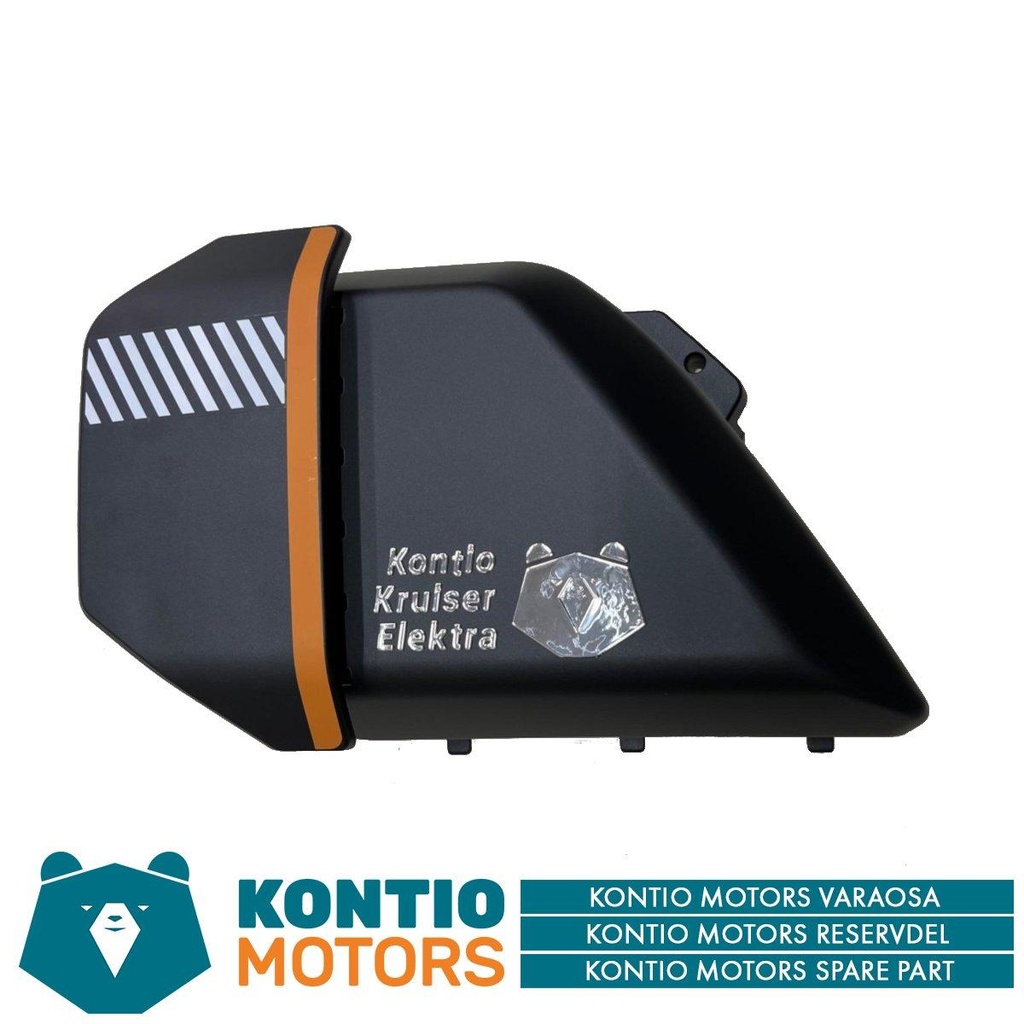 Kontio Motors Kruiser Elektra/Forte: Istuimen alapuoleinen kate oikea, musta grafiitti