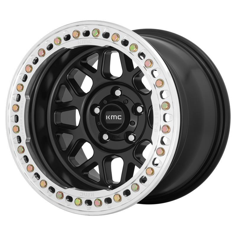 STATUSFÄLGAR KM235 GRENADE CRAWL SATIN BLACK 8.5x17 5/127 ET0 CB71.5