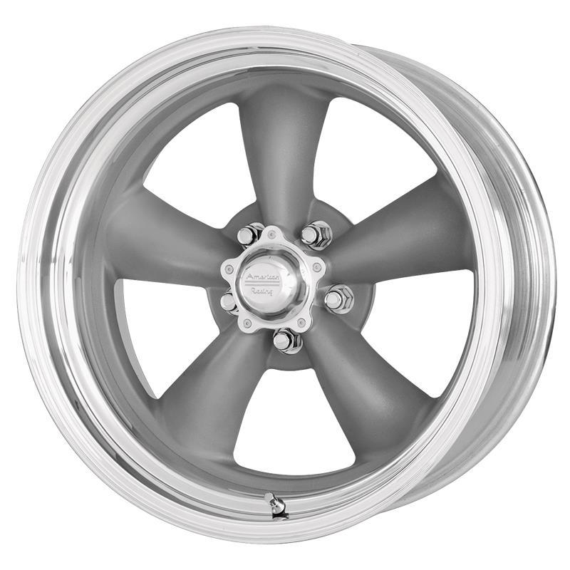 AMERICAN RACING VN215 MAG GRAY MACHINED LIP 9.5x17 5/120.65 ET8 CB83.1