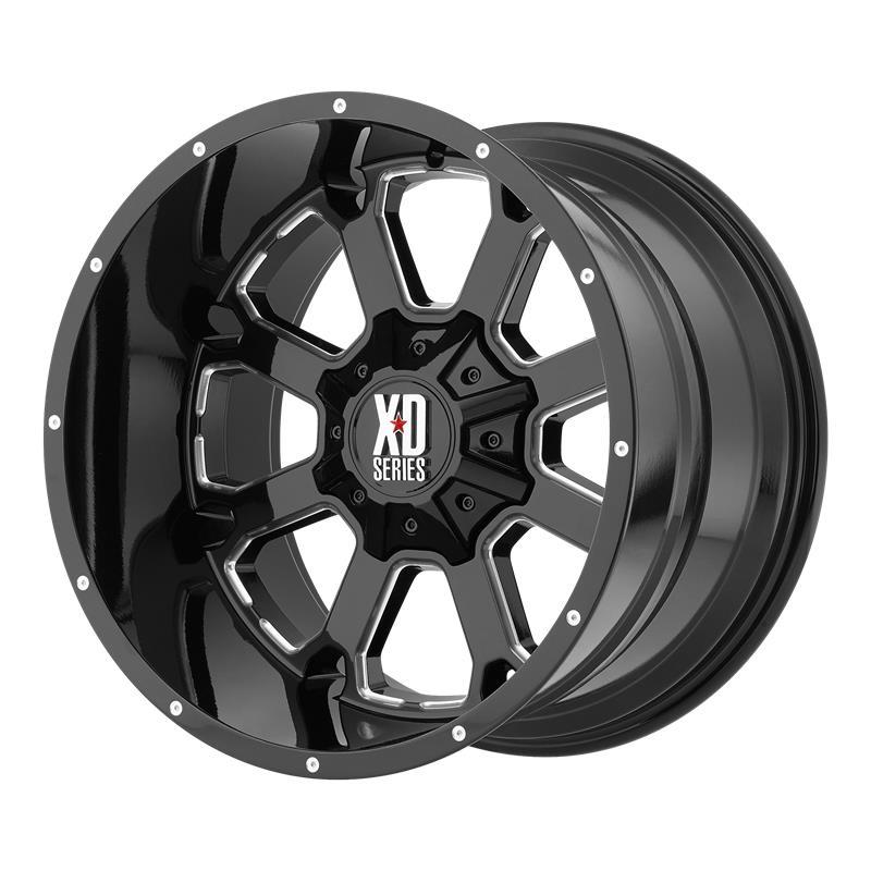 DIRT A.T XD825 GLOSS BLACK MILLED 10x20 6/135-139.7 ET-24 CB106.2