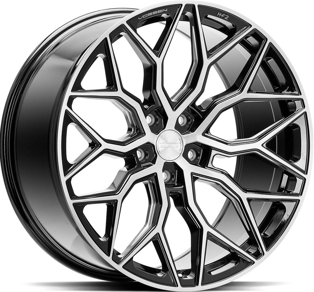 VOSSEN HF2 BRUSH GLOSS BLACK 8.5x19 5/112 ET30 CB66.6