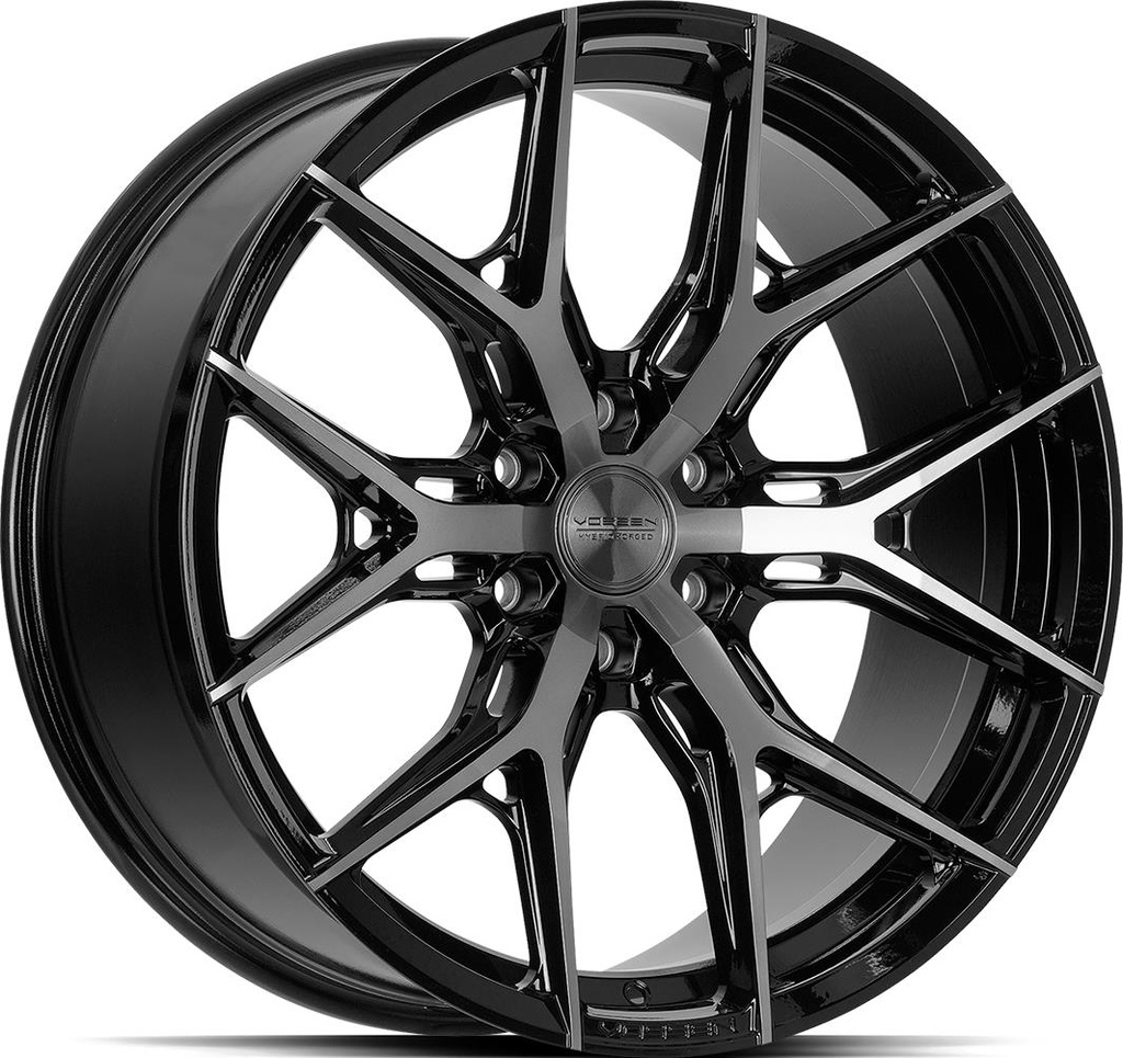 VOSSEN HF6.4 TINTED GLOSS BLACK 9.5x22 6/135 ET20 CB87.1