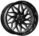 STATUSFÄLGAR D55 GLOSSBLACK MILLED 12x24 6/139.7 ET-42 CB106.1