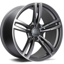 STATUSFÄLGAR DIAMOND MATT ANTHRACITE FRONT POLISHED 8x17 5/120 ET33 CB72.6
