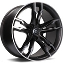 STATUSFÄLGAR INFERNO MATT BLACK FRONT POLISHED 8.5x18 5/112 ET30 CB66.5