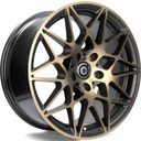 STATUSFÄLGAR CRAZY BLACK GLOSSY GOLD FRONT 8.5x18 5/120 ET35 CB72.6