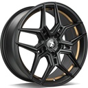 SEVENTY9 SV-B BLACK MATT GOLD INNER LIP 8x18 5/112 ET35 CB66.6