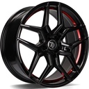 SEVENTY9 SV-B BLACK GLOSSY RED INNER LIP 10x20 5/120 ET40 CB74.1