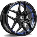 SEVENTY9 SV-B BLACK GLOSSY BLUE INNER LIP 8.5x20 5/120 ET35 CB74.1