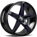 SEVENTY9 SV-N BLACK GLOSSY MILLED BLUE 8.5x19 5/120 ET30 CB72.6