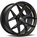 STATUSFÄLGAR SCF-B BLACK MATT GOLD INNER LIP 9.5x19 5/120 ET35 CB72.6