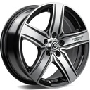 STATUSFÄLGAR GTRSPORTS1 BLACK FRONT POLISHED 5.5x13 4/100-98 ET30 CB67.1