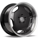STATUSFÄLGAR RETRO BLACK GLOSSY LIP POLISHED 9x17 5/112 ET35 CB66.5