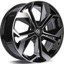 STATUSFÄLGAR RAPTOR BLACK FRONT POLISHED 7.5x18 5/114.3 ET40 CB73.1