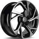 STATUSFÄLGAR SWIFT BLACK FRONT POLISHED 6.5x15 4/100 ET35 CB67.1